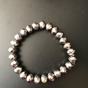 Silver expandable bracelet